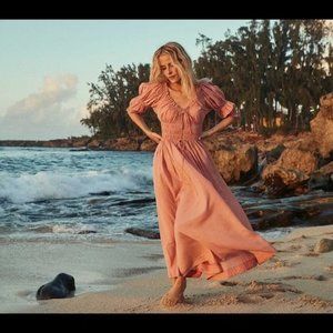 DÔEN Ischia Dress in Petal Pink. Never worn. Size M.